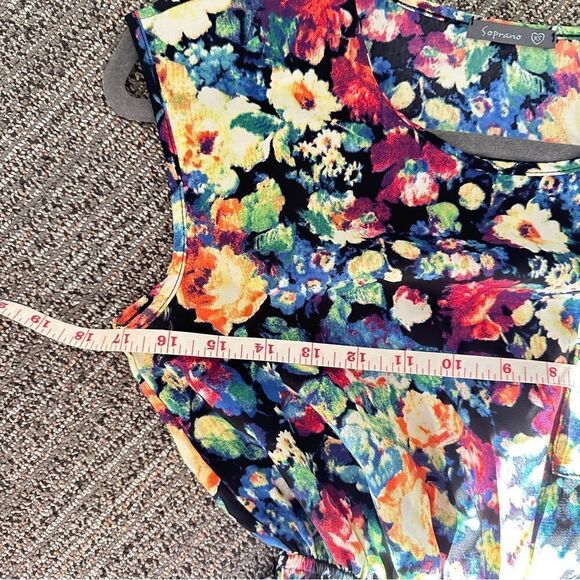 Soprano Colorful Floral Sleeveless Mini Fit And Flare Dress XS - Picture 9 of 14